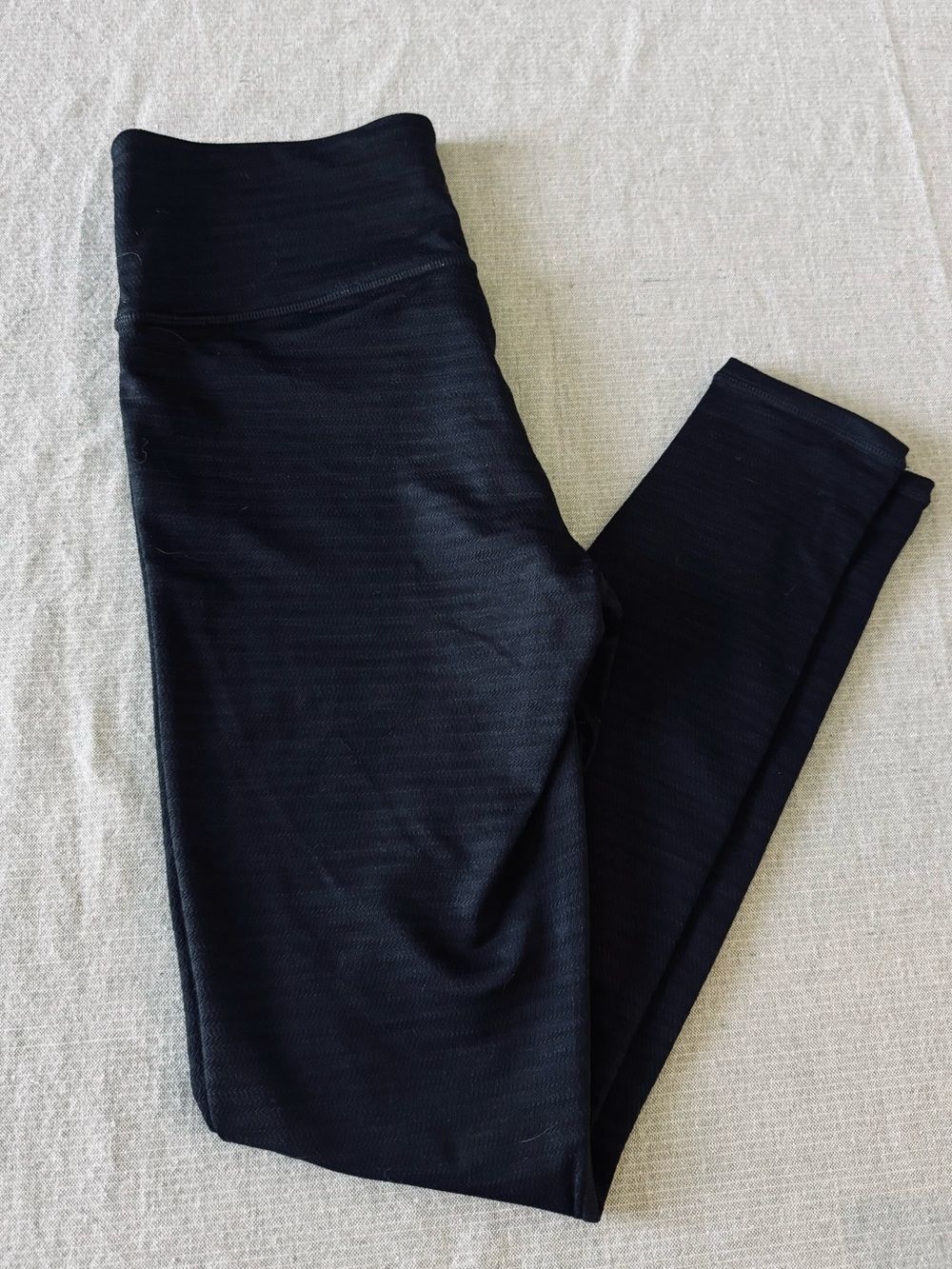 Athleta Black Textured Active Leggings S